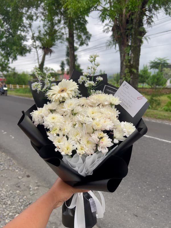 Monochrome Snow (fresh flower)